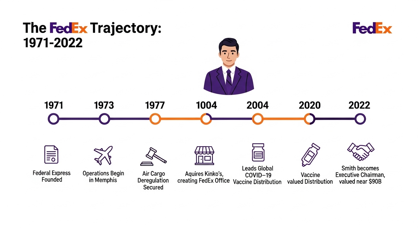 FedEx Milestones Under Fred Smith