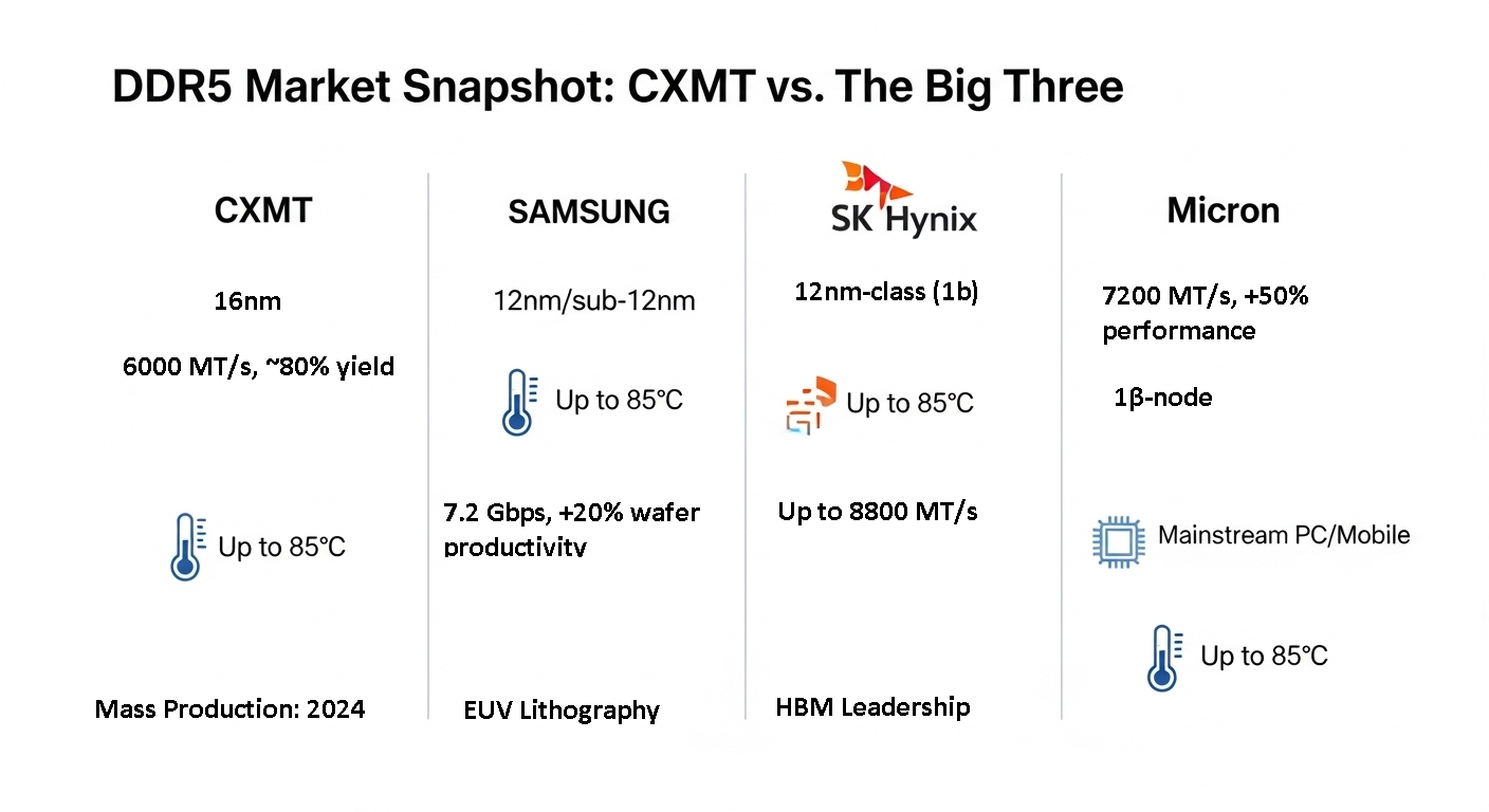 CXMT vs. The Incumbents: A Technical Showdown
